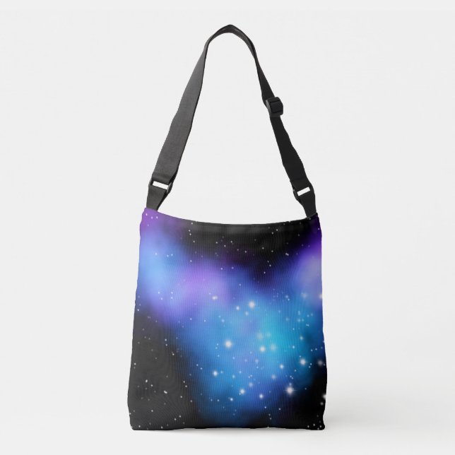Galaxy Starlight Space Clouds Crossbody Bag (Front)