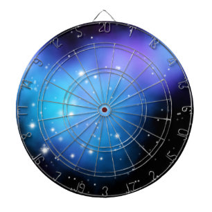 Galaxy Starlight Space Clouds Dart Board