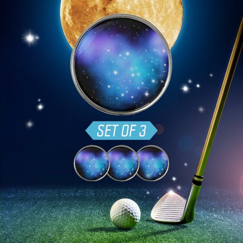 Galaxy Starlight Space Clouds Golf Ball Marker