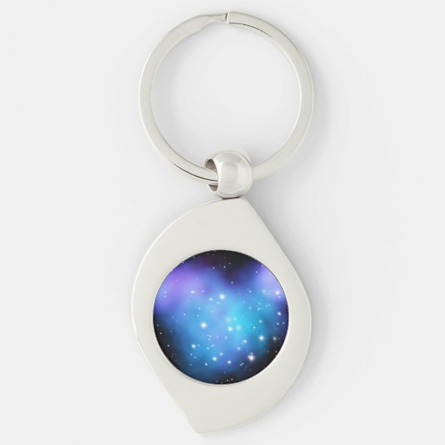 Galaxy Starlight Space Clouds Keychain (Front)