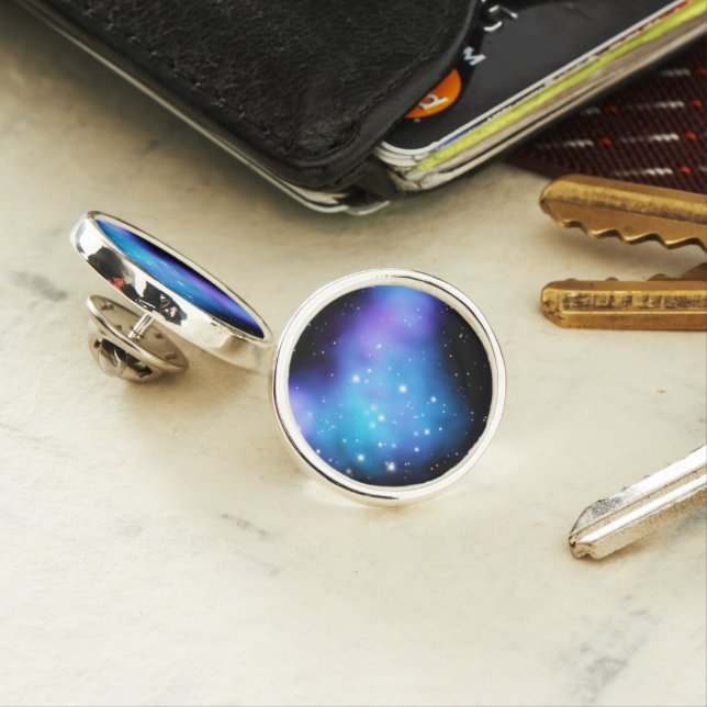 Galaxy Starlight Space Clouds Lapel Pin (In Situ)