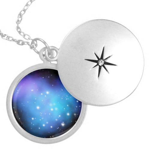 Galaxy Starlight Space Clouds Locket Necklace