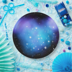 Galaxy Starlight Space Clouds Paper Plates