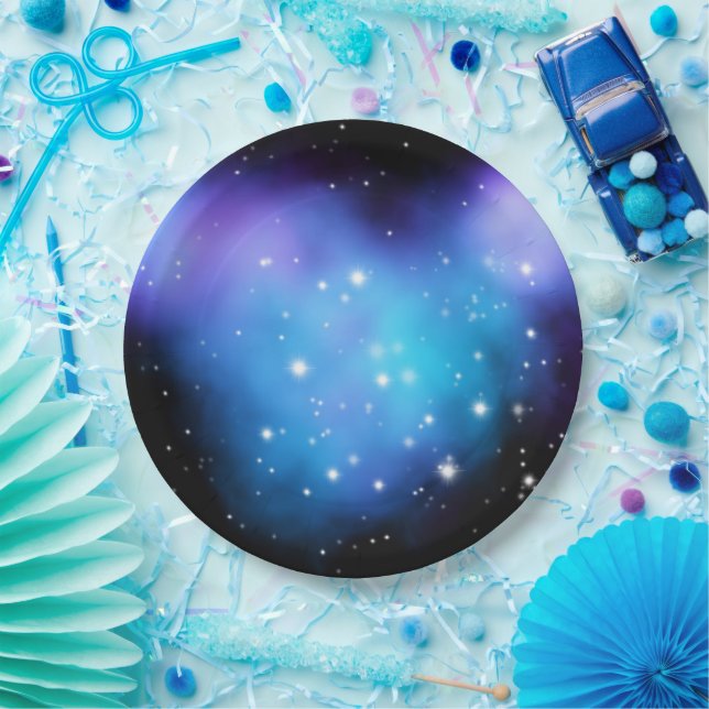 Galaxy Starlight Space Clouds Paper Plates (Party)