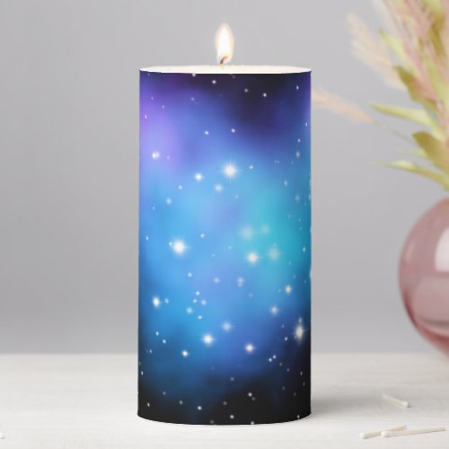 Galaxy Starlight Space Clouds Pillar Candle