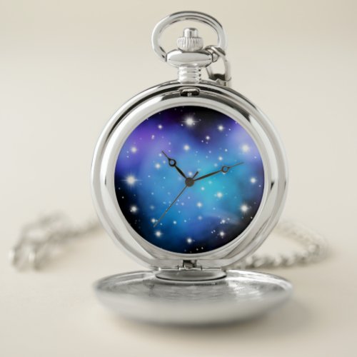 Galaxy Starlight Space Clouds Pocket Watch