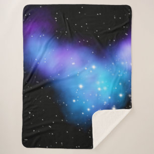 Galaxy Starlight Space Clouds Sherpa Blanket