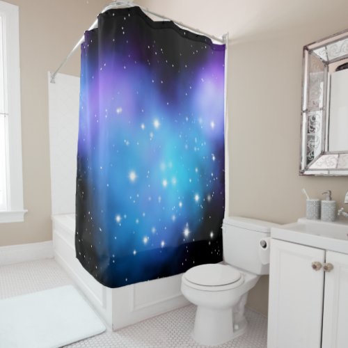 Galaxy Starlight Space Clouds Shower Curtain