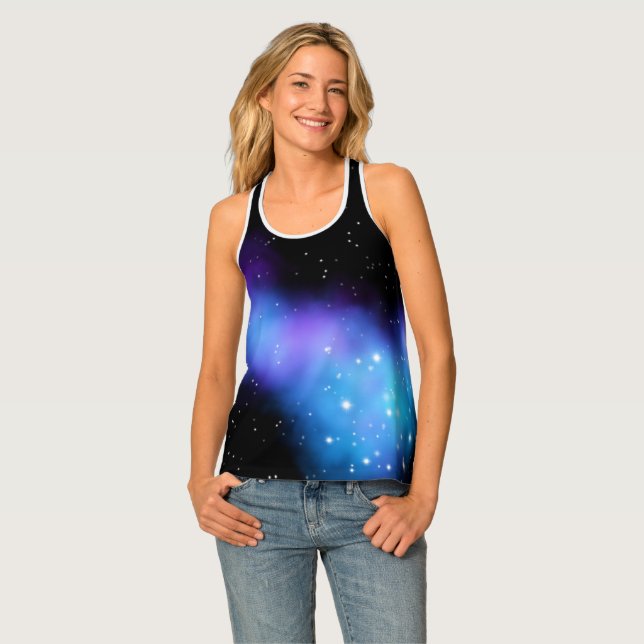 Galaxy Starlight Space Clouds Tank Top (Front Full)