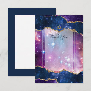 Galaxy Starry Night BAR MITZVAH THANK YOU Card