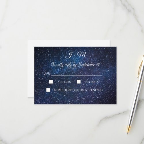 Galaxy Starry Night Celestial Stars Modern RSVP