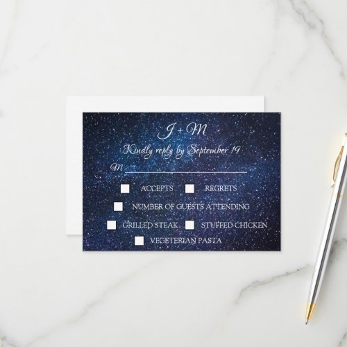 Galaxy Starry Night Celestial Stars Modern RSVP