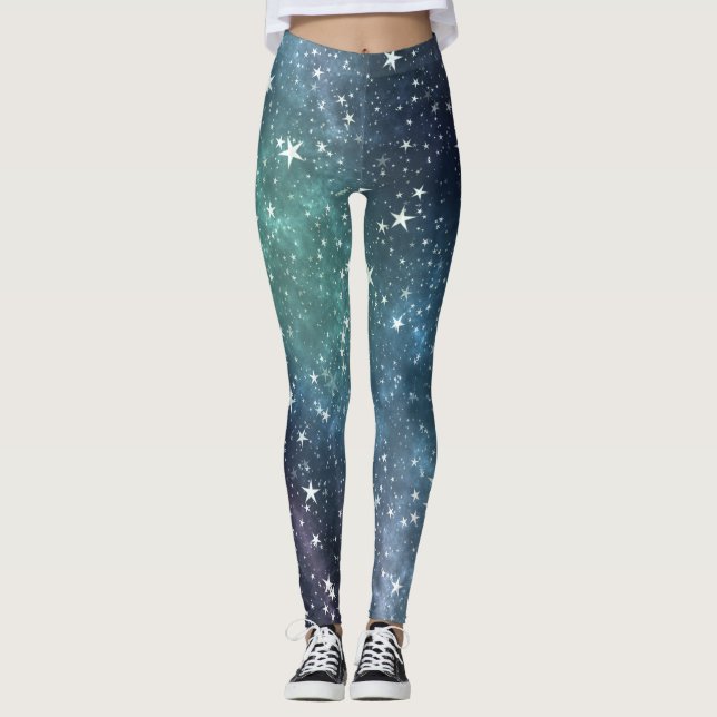 Galaxy Starry Night Leggings (Front)
