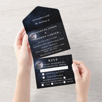 Galaxy Starry Night Stars Sky Wedding  All In One 