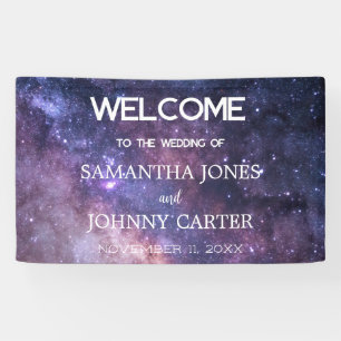Galaxy Starry Night Universe Space Wedding sign