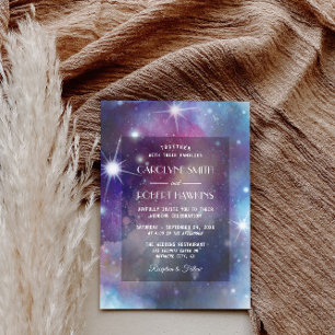 Galaxy Stars and Outer Space Wedding Invitation