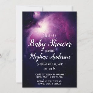 Galaxy Stars Celestial Outer Space Baby Shower Invitation