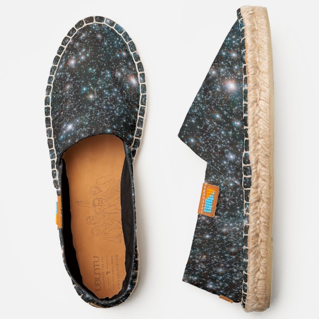 Galaxy Stars Cosmic Outer Space Universe Black Espadrilles (Side)