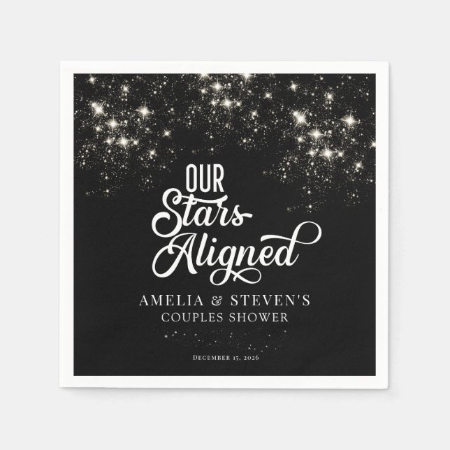 Galaxy Stars | Couples Shower Napkins (Front)