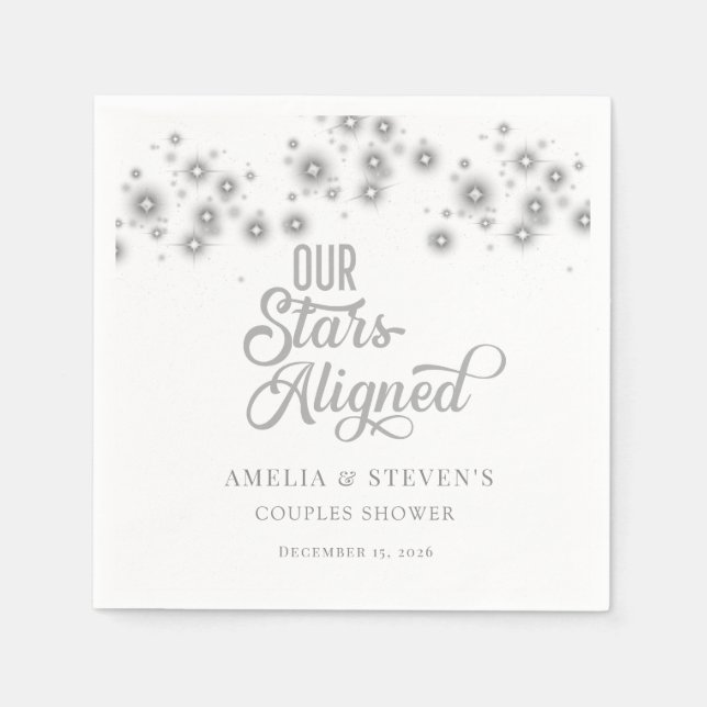 Galaxy Stars | Couples Shower  Napkins (Front)