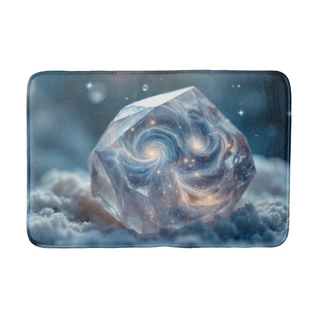 Galaxy Stars Healing Crystal Universe Bath Mat (Front)