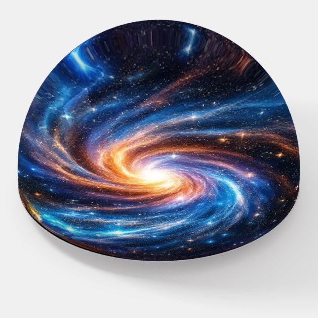 Galaxy Stars Healing Crystal Universe Paperweight (Angled)