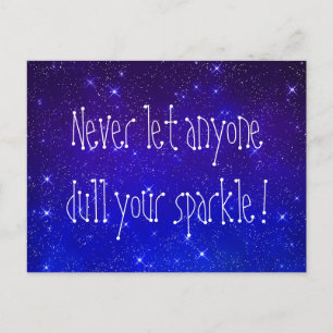Galaxy Stars Night Motivational Personalized Postcard