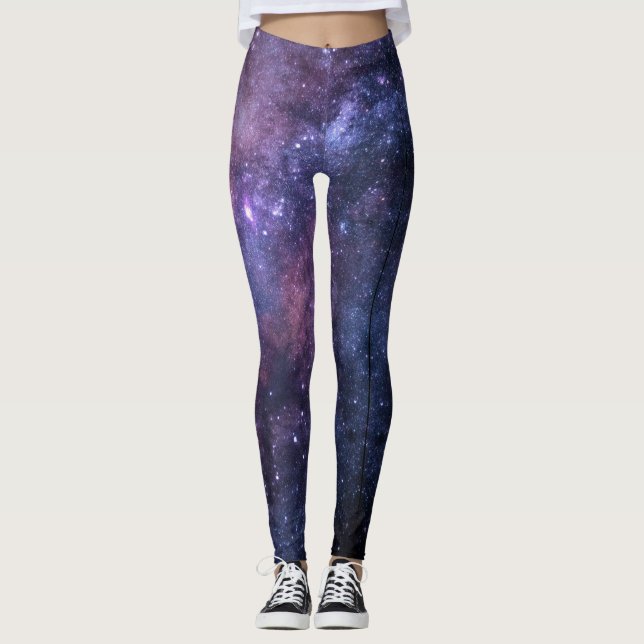 Galaxy Stars Night Sky Leggings (Front)