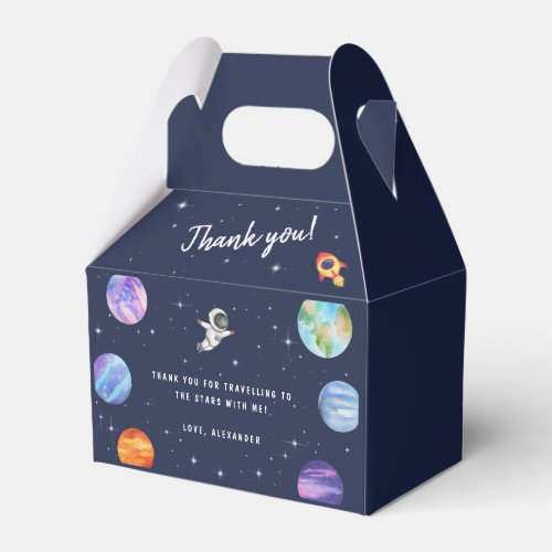 Galaxy Stars Outer Space Birthday Thank you  Favor Boxes