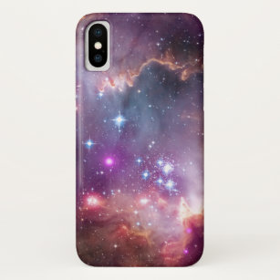 Galaxy Stars Outer Space Purple Magellanic Clouds  iPhone XS Case