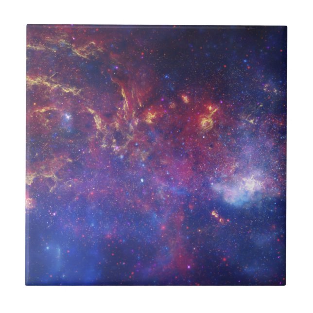 Galaxy Stars Space Universe Cool Pattern Modern Ce Ceramic Tile (Front)