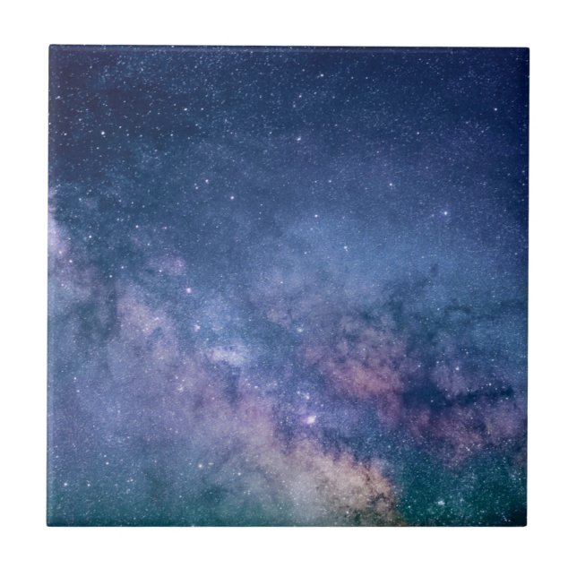 Galaxy Stars Space Universe Cool Pattern Modern Ceramic Tile (Front)