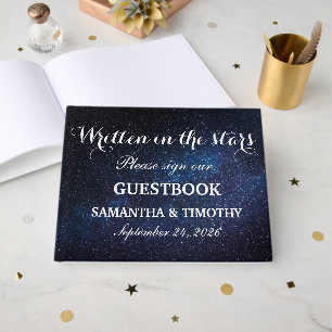 Galaxy Stars Starry Night Celestial Wedding Guest Book