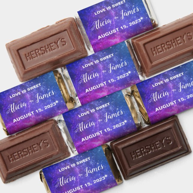 Galaxy Stars Wedding Favors Hershey Miniatures (Assorted)