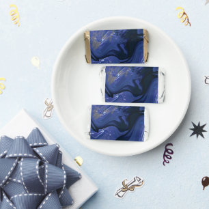 Galaxy Swirl Blue Glitter Abstract Cosmic Pattern Hershey's Miniatures
