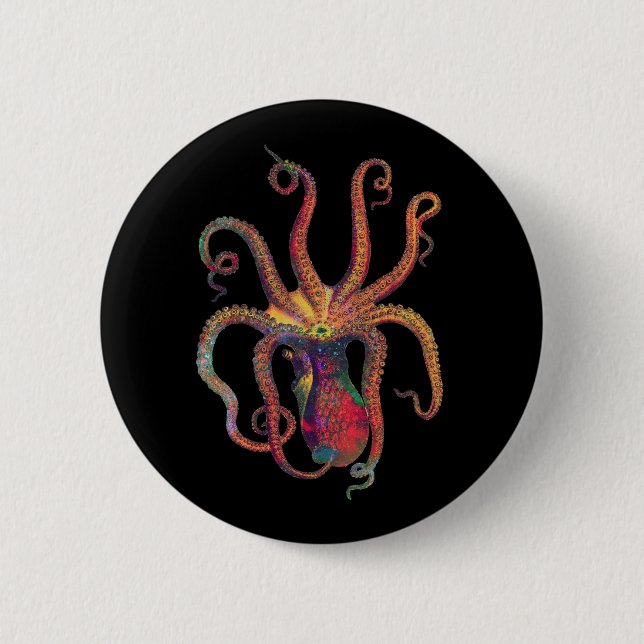 Galaxy Tentacles Pinback Button (Front)