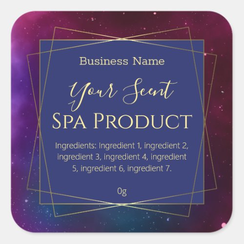 Galaxy Themed Bath Soak Body Scrub Soap Labels