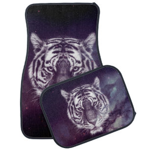 Galaxy Tiger Face Wallpaper Car Floor Mat