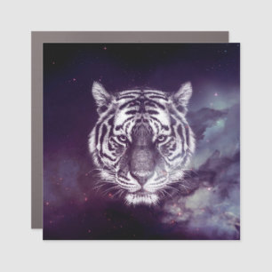 Galaxy Tiger Face Wallpaper Car Magnet