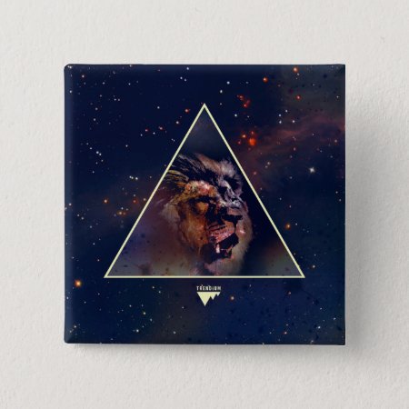 Galaxy Triangle Lion Head - Trendium Authentic Button