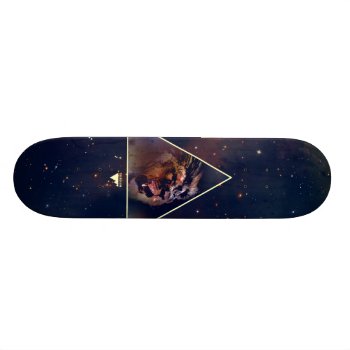 Galaxy Triangle Lion Head - Trendium Authentic Skateboard by TRENDIUM at Zazzle