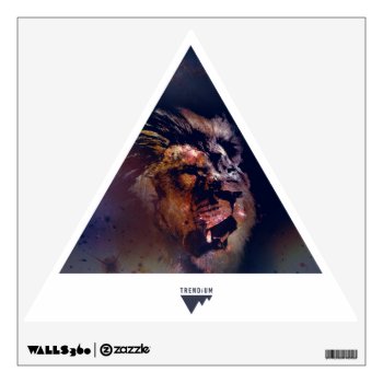 Galaxy Triangle Lion Head - Trendium Authentic Wall Decal by TRENDIUM at Zazzle