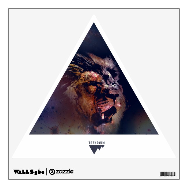 Galaxy Triangle Lion Head - Trendium Authentic Wall Decal (Front)