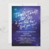 Galaxy Twinkle Twinkle Star Baby Shower Invitation (Front)