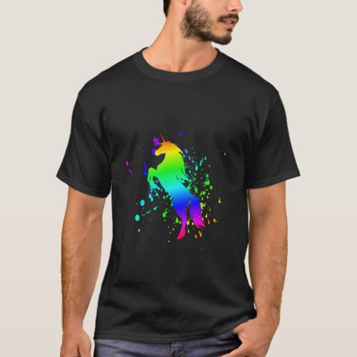 Galaxy Unicorn Colorful Unicorn Splash T_Shirt