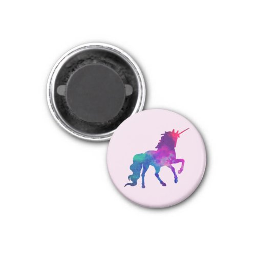 Galaxy Unicorn in Sky Colors of Blue and Purple Z Magnet