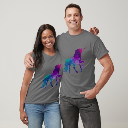 Galaxy Unicorn Sky Colors of Blue  Purple Unisex T_Shirt