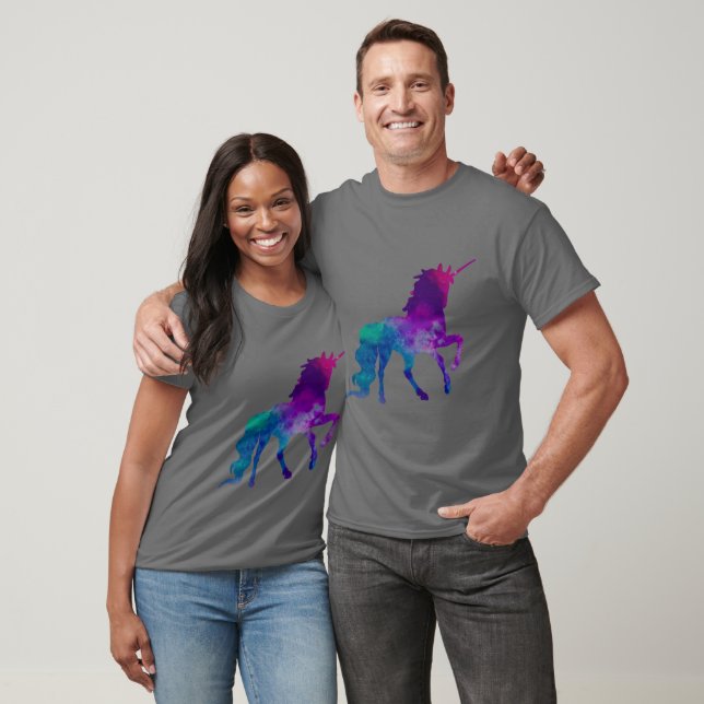 Galaxy Unicorn Sky Colors of Blue & Purple Unisex T-Shirt (Unisex)