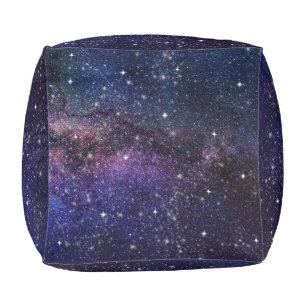 Galaxy, Universe, Men & Women, Space Pattern Pouf