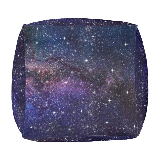 Galaxy, Universe, Men & Women, Space Pattern Pouf (Bottom)